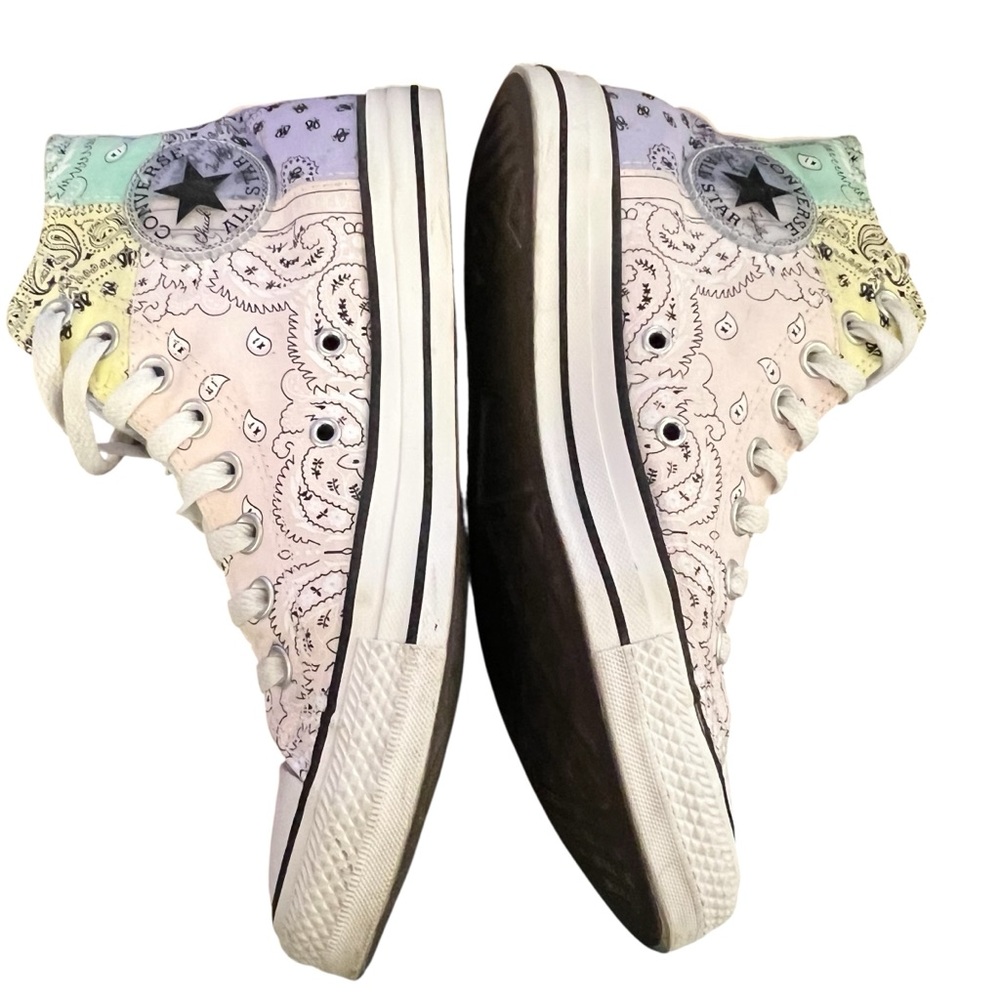 Converse Chuck Taylor All Star High-Top Pastel Bandana Sneaker Womens Paisley - Picture 8 of 13
